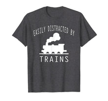 Load image into Gallery viewer, Funny shirts V-neck Tank top Hoodie sweatshirt usa uk au ca gifts for Easily Distracted By Trains T-Shirt Hobby Train Lover Gifts 1895776
