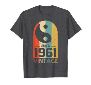 Funny shirts V-neck Tank top Hoodie sweatshirt usa uk au ca gifts for Vintage Yin Yang Retro Made In 1961 58th Birthday Gifts 58 2544154