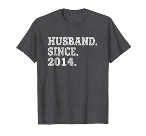 Funny shirts V-neck Tank top Hoodie sweatshirt usa uk au ca gifts for Mens 5th Wedding Anniversary Gifts - Husband Since 2014 Shirt 2113972