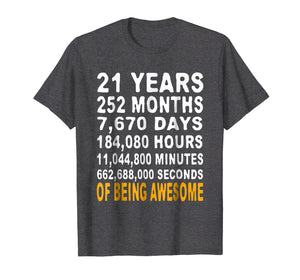 Funny shirts V-neck Tank top Hoodie sweatshirt usa uk au ca gifts for 21st Birthday Gifts T Shirt 21 Years Old Being Awesome Tee 425748