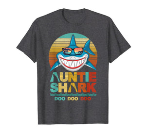 Funny shirts V-neck Tank top Hoodie sweatshirt usa uk au ca gifts for Retro Vintage Auntie Shark Tshirt Funny Birthday Gifts 240046