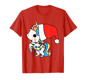 Funny shirts V-neck Tank top Hoodie sweatshirt usa uk au ca gifts for Unicorn Christmas Shirt Girls Women Xmas Gifts Cute Kawaii T-Shirt 434802