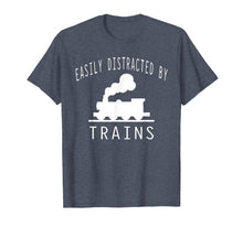 Load image into Gallery viewer, Funny shirts V-neck Tank top Hoodie sweatshirt usa uk au ca gifts for Easily Distracted By Trains T-Shirt Hobby Train Lover Gifts 1895776
