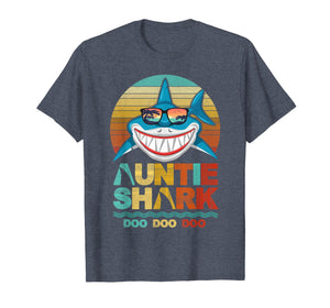 Funny shirts V-neck Tank top Hoodie sweatshirt usa uk au ca gifts for Retro Vintage Auntie Shark Tshirt Funny Birthday Gifts 240046