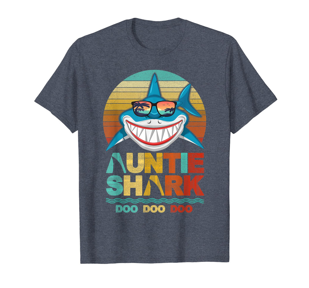 Funny shirts V-neck Tank top Hoodie sweatshirt usa uk au ca gifts for Retro Vintage Auntie Shark Tshirt Funny Birthday Gifts 240046