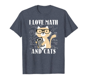 Funny shirts V-neck Tank top Hoodie sweatshirt usa uk au ca gifts for Math Kitty Cat I Love Math And Cats Mathematics Math Gifts T-Shirt 470777