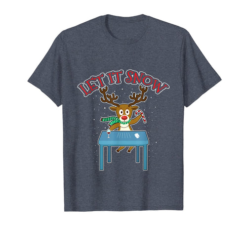 Let It Snow Cocaine Reindeer Santa Funny Adult Humor Gifts T-Shirt-2364843