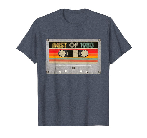 Best Of 1980 40th Birthday Gifts Cassette Tape Vintage T-Shirt-87736
