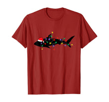 Load image into Gallery viewer, Shark Christmas Lights Santa Hat Pajamas Xmas Gifts Family T-Shirt
