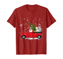 Load image into Gallery viewer, Funny shirts V-neck Tank top Hoodie sweatshirt usa uk au ca gifts for Bull Terrier Riding Red Truck Christmas Gifts Dog T-Shirt 880696
