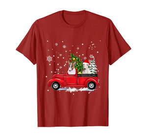 Funny shirts V-neck Tank top Hoodie sweatshirt usa uk au ca gifts for Bull Terrier Riding Red Truck Christmas Gifts Dog T-Shirt 880696