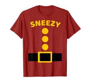 Sneezy Dwarf Costume Multicolor Shirt Funny Halloween Gifts 995285