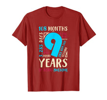 Load image into Gallery viewer, Funny shirts V-neck Tank top Hoodie sweatshirt usa uk au ca gifts for 9th Birthday Gifts Son Daughter Nine 9 Year Old Boys Girls T-Shirt 524851

