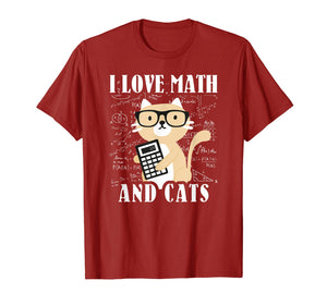 Funny shirts V-neck Tank top Hoodie sweatshirt usa uk au ca gifts for Math Kitty Cat I Love Math And Cats Mathematics Math Gifts T-Shirt 470777
