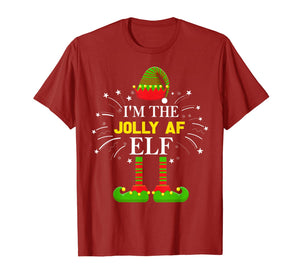Funny shirts V-neck Tank top Hoodie sweatshirt usa uk au ca gifts for I'm The Jolly Af Elf Matching Family Elf Christmas Gifts T-Shirt 887601