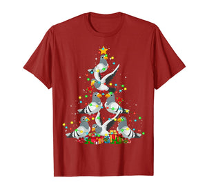 Pigeon Christmas Tree Funny Pigeon Bird Lover Xmas Gifts T-Shirt-921100