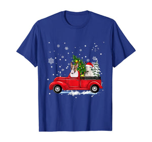 Funny shirts V-neck Tank top Hoodie sweatshirt usa uk au ca gifts for Bull Terrier Riding Red Truck Christmas Gifts Dog T-Shirt 880696
