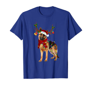 Funny shirts V-neck Tank top Hoodie sweatshirt usa uk au ca gifts for Santa German shepherd reindeer Light Christmas gifts T-Shirt 794522
