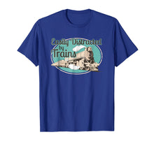 Load image into Gallery viewer, Funny shirts V-neck Tank top Hoodie sweatshirt usa uk au ca gifts for Easily Distracted by Trains Tshirt Funny Train Lover Gifts 2848054
