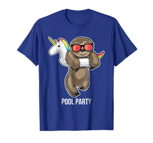 Funny shirts V-neck Tank top Hoodie sweatshirt usa uk au ca gifts for Pool Party Sloth Unicorn Float Shirt Funny Sloth Gifts Kids 743942