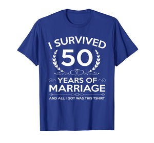 50th Wedding Anniversary Gifts Couples Husband Wife 50 Years T-Shirt-439990