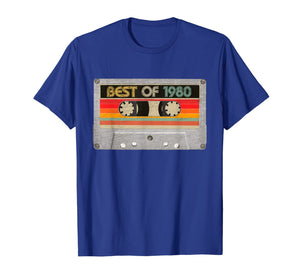 Best Of 1980 40th Birthday Gifts Cassette Tape Vintage T-Shirt-87736
