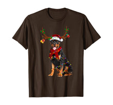 Load image into Gallery viewer, Funny shirts V-neck Tank top Hoodie sweatshirt usa uk au ca gifts for Santa Rottweiler reindeer Light Christmas gifts T-Shirt 389659

