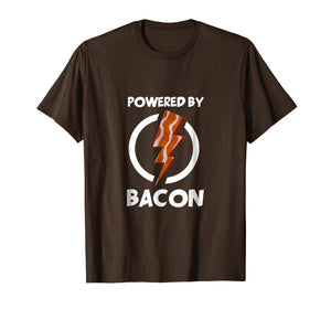 Funny shirts V-neck Tank top Hoodie sweatshirt usa uk au ca gifts for Powered by Bacon T-Shirt Funny Bacon Lovers Shirt Tee Gifts 1456090