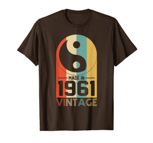Funny shirts V-neck Tank top Hoodie sweatshirt usa uk au ca gifts for Vintage Yin Yang Retro Made In 1961 58th Birthday Gifts 58 2544154