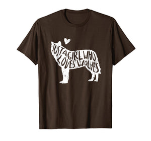 Funny shirts V-neck Tank top Hoodie sweatshirt usa uk au ca gifts for Just A Girl Who Loves Wolves T-Shirt Wolf Shirt Women Gifts 349341