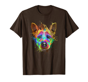 Funny shirts V-neck Tank top Hoodie sweatshirt usa uk au ca gifts for Splash Art Cattle Dog T-Shirt | Blue heeler Lover Gifts 399555