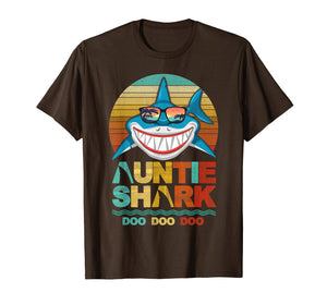 Funny shirts V-neck Tank top Hoodie sweatshirt usa uk au ca gifts for Retro Vintage Auntie Shark Tshirt Funny Birthday Gifts 240046