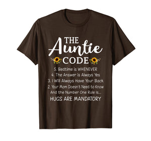 Funny Family Matching Gifts For Aunt The Auntie Code T-Shirt-3161373