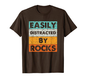 Easily Distracted By Rocks Geologist Costume Gifts T-Shirt-3096313