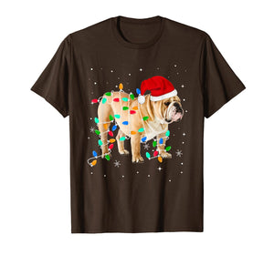 Funny shirts V-neck Tank top Hoodie sweatshirt usa uk au ca gifts for Funny English Bulldog Christmas Light Gifts Xmas T-Shirt 340948