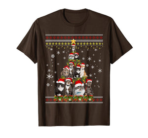 Funny Christmas Tree Cats Merry Christmas Ugly Sweater Gifts T-Shirt-3127700