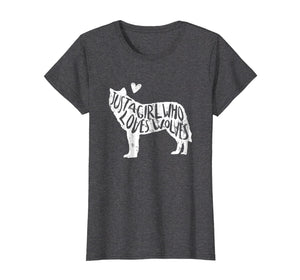 Funny shirts V-neck Tank top Hoodie sweatshirt usa uk au ca gifts for Just A Girl Who Loves Wolves T-Shirt Wolf Shirt Women Gifts 349341