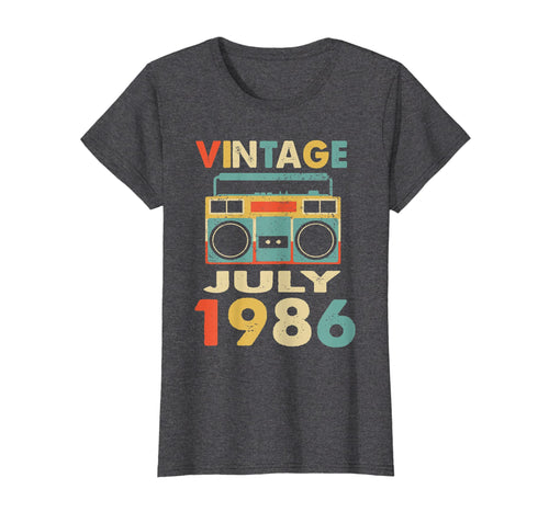 Funny shirts V-neck Tank top Hoodie sweatshirt usa uk au ca gifts for Vintage July 1986 Tshirt Retro 33rd Birthday Gifts 786623