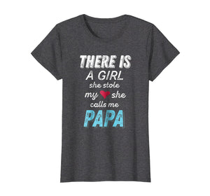 Funny shirts V-neck Tank top Hoodie sweatshirt usa uk au ca gifts for Papa Gifts Shirts from Granddaughter, She Stole My Heart Tee 263079