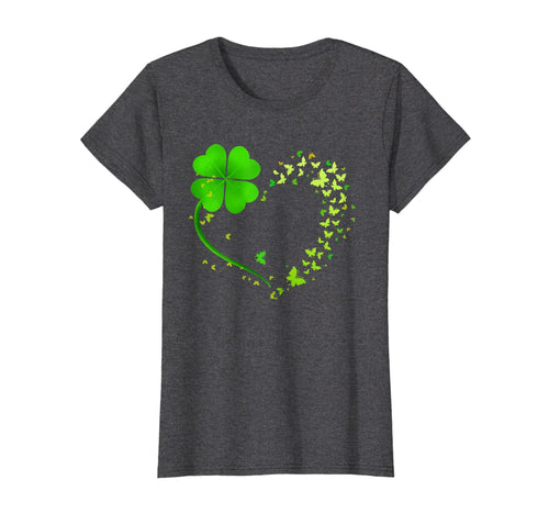 Heart Shamrock Butterfly Happy St Patrick's Day Gifts T-Shirt-517295