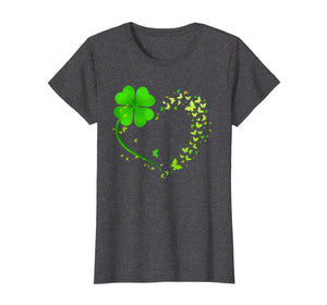 Heart Shamrock Butterfly Happy St Patrick's Day Gifts T-Shirt-517295