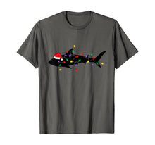 Load image into Gallery viewer, Shark Christmas Lights Santa Hat Pajamas Xmas Gifts Family T-Shirt
