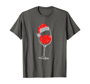 Funny shirts V-neck Tank top Hoodie sweatshirt usa uk au ca gifts for Wine Glasses Santa Hat Christmas Tee Funny Wine Lover Gifts T-Shirt 1004806
