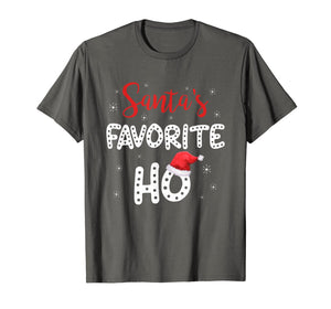 Funny shirts V-neck Tank top Hoodie sweatshirt usa uk au ca gifts for Xmas Gifts Santa's Favorite Ho With Santa Hat Christmas T-Shirt 846108