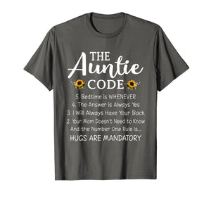 Funny Family Matching Gifts For Aunt The Auntie Code T-Shirt-3161373