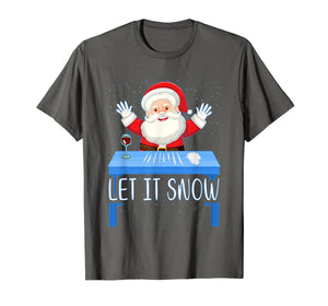 Let It Snow Santa Cocaine Adult Humor Xmas Funny Gag Gifts T-Shirt-114289