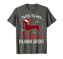Load image into Gallery viewer, This is my Christmas Pajama Shirt Dachshund Red Plaid Gifts T-Shirt
