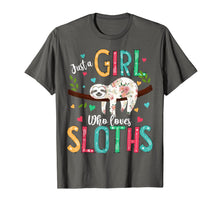 Load image into Gallery viewer, Funny shirts V-neck Tank top Hoodie sweatshirt usa uk au ca gifts for Just a Girl Who Loves Sloths Funny Sloths Lover Gifts T-Shirt 44941
