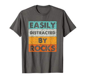 Easily Distracted By Rocks Geologist Costume Gifts T-Shirt-3096313