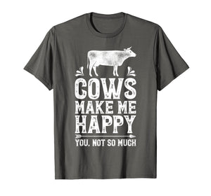 Funny shirts V-neck Tank top Hoodie sweatshirt usa uk au ca gifts for Cows Make Me Happy T Shirt Funny Cow Farm Farmer Gifts Tee 1218701